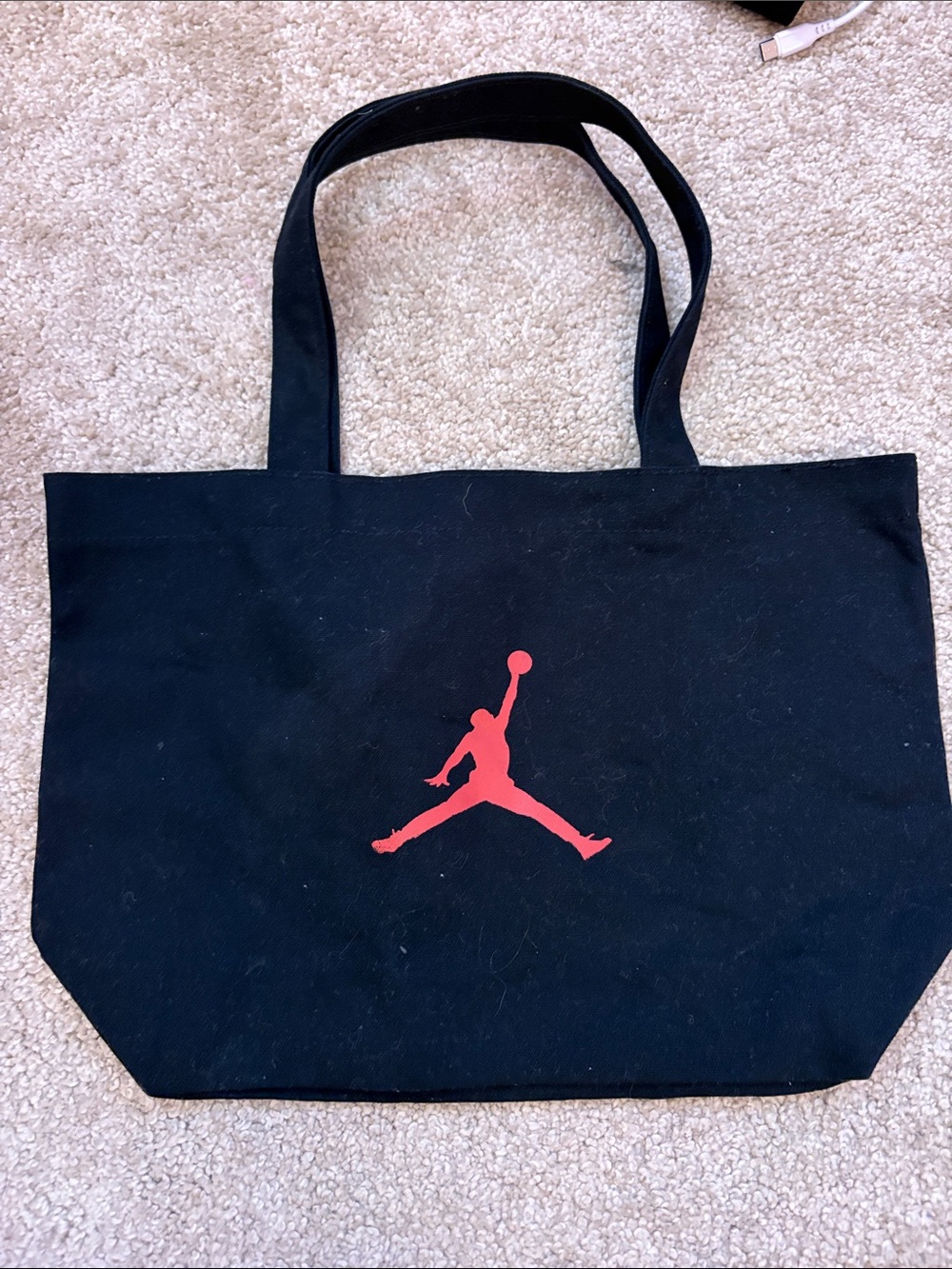 Jordan Black Tote with Red  Jordan Jumpman